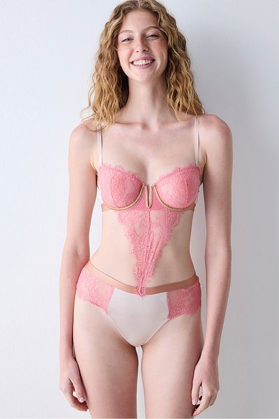 Penti Satin-Spitzen-Nerz-Body