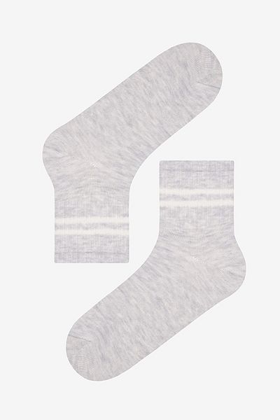 Penti Thin Striped 3-Piece Pink Black Toe Seamless Tennis Socks