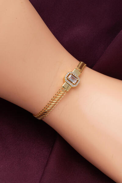 Bilezikci Örme Zincirli Baget 14 Ayar Altın Set