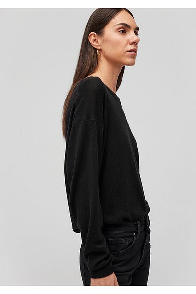 Mavi Crew Neck Black Sweater Loose Fit / Loose Relaxed Fit 1710530 -900