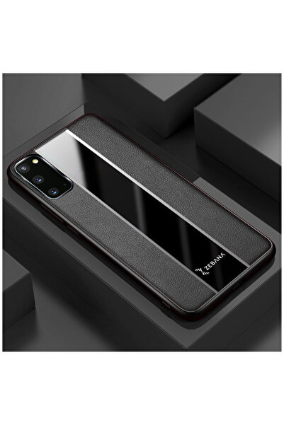 Dara Aksesuar Samsung Galaxy S20 FE Uyumlu Kılıf Zebana Premium Deri Kılıf Siyah