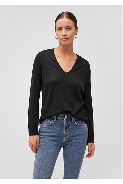 Mavi V-Neck Black Sweater Slim Fit / Slim Fit 1710500-900