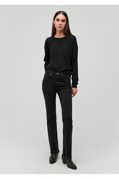 Mavi Crew Neck Black Sweater Loose Fit / Loose Relaxed Fit 1710530 -900