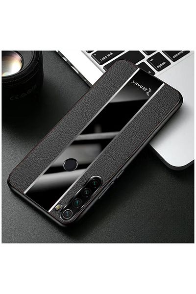 Zebana حافظة جلدية فاخرة متوافقة مع هاتف Xiaomi Redmi Note 8 باللون الأسود