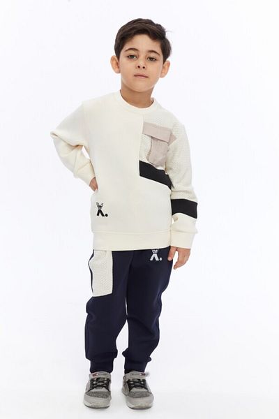 XO Kids Σετ φόρμας για αγόρια με κορδόνια ελαστικά πόδια με διπλή τσέπη 5-14 ετών 5014