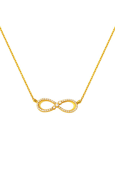 Bilezikci Sonsuzluk 22 Ayar Altın Zincirli Kolye