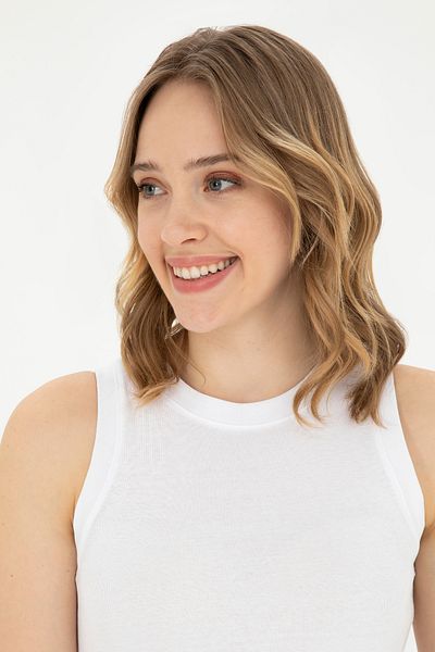 U.S. Polo Assn. Tricou alb fără mâneci pentru damă 50285852 -VR013