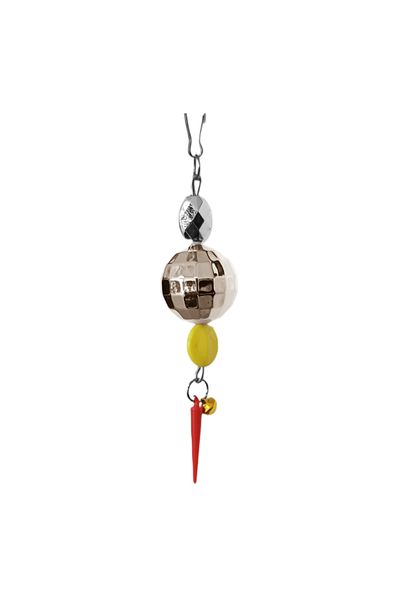 kapsulavm Disco Ball Bird Toy with Bells 3 Cm-14 cm