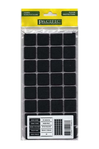 MarDyHome Pacific 6025 Bl Adhesive Felt 25 mm X 25 mm Black