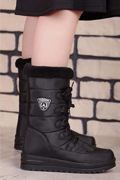 moda ayakkabım Moda Ayakkabı 995 Kadın Kışık Bot Ayakkabı