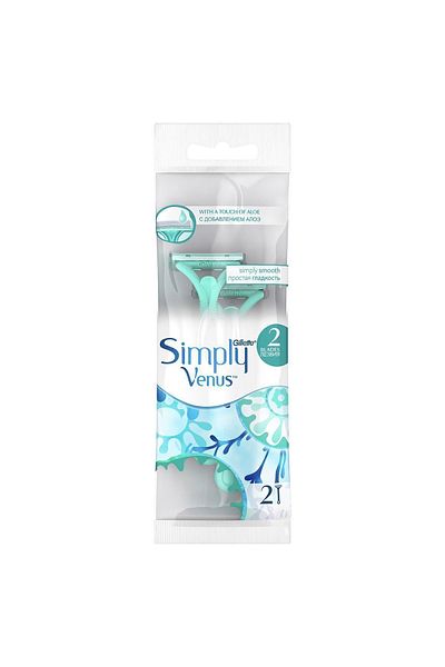 Gillette Venus Simply 2 Women's Razor 2 Pack (New)