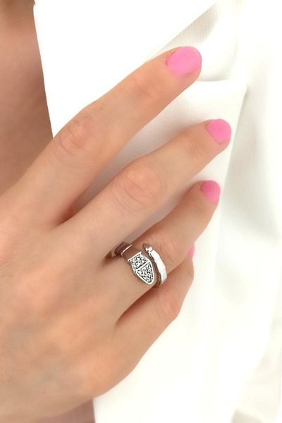 Çlk Accessories Premium Adjustable Plate Snake Ring