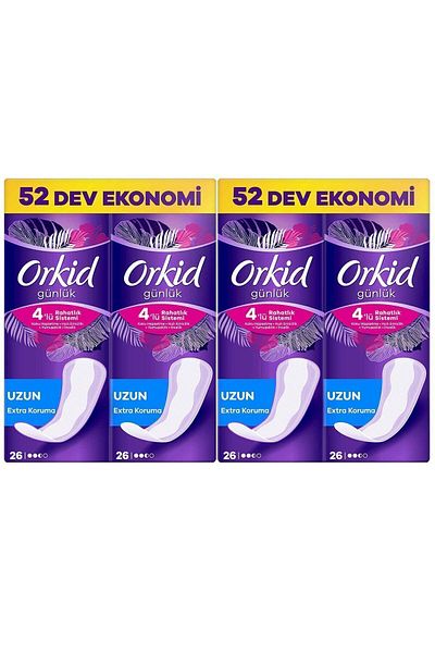 Orkid وسادة يومية طويلة حماية إضافية 104 قطعة اقتصادية عملاقة