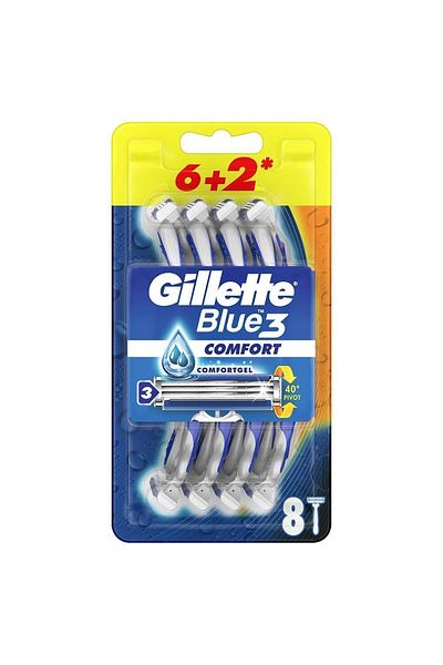 Gillette Blue3 Comfort Disposable Shaving Blades 8 pcs