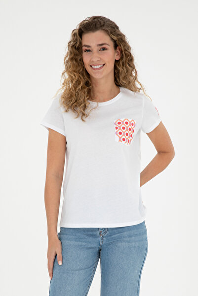 U.S. Polo Assn. Γυναικείο μπλουζάκι White Crew Neck 50285856 -VR013