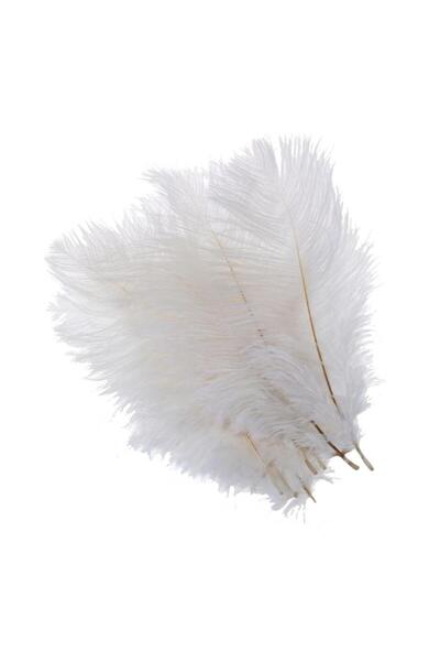 Nettenevime Deve Kuşu Tüyü Beyaz 40-45 CM Gerçek Tüy 1 Adet