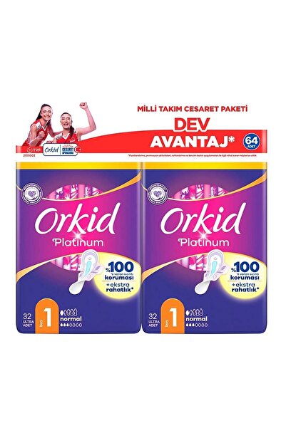 Orkid Platinum Normal 64-Piece Courage Pack Giant Advantage Sanitary Pads (Size 1)