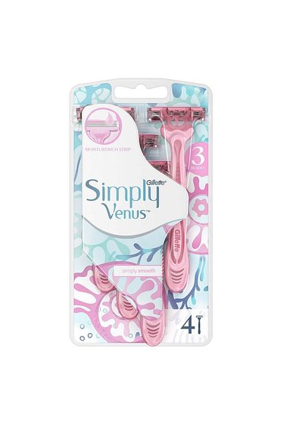 Gillette Venus Simply Venus Pouch Disposable Horse Knife Set of 4