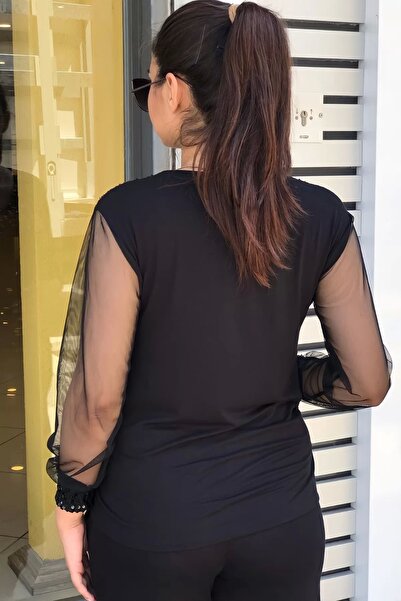 aytemas Μπλούζα από τούλι με πούλιες