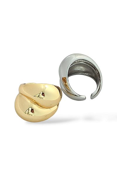 Çlk Accessories 2 Rows Premium Curved Adjustable Ring