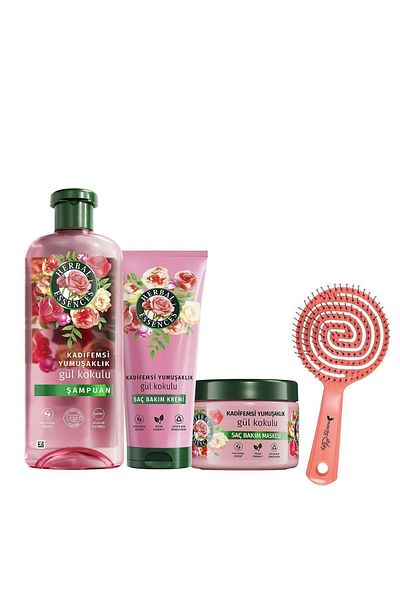 Herbal Essences مجموعة كريم العناية برائحة الورد 250 مل + قناع 300 مل + شامبو 350 مل