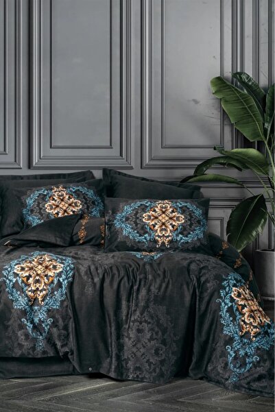 Ethab Ticaret Ce Satin Double Wedding Set Dorhan Black