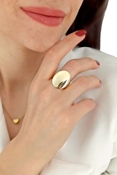 Çlk Accessories Inel cu plăci ovale reglabil premium