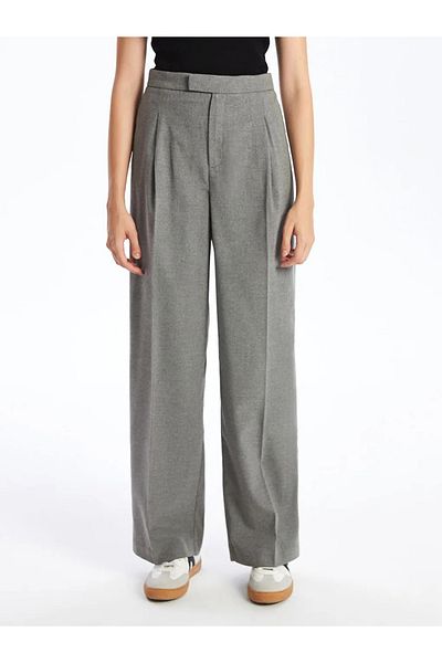 LC Waikiki Lcw Vision Gray Mel - Navy Blue Standard Fit Women's Trousers