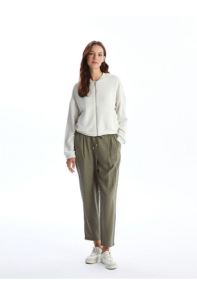 LC Waikiki Lcw College Collar Oversize Women's Zippered Sweatshirt