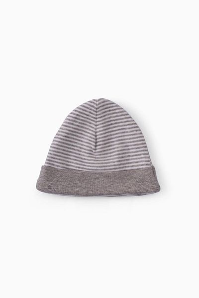 Uygun Bebe Gray Striped Newborn Hat