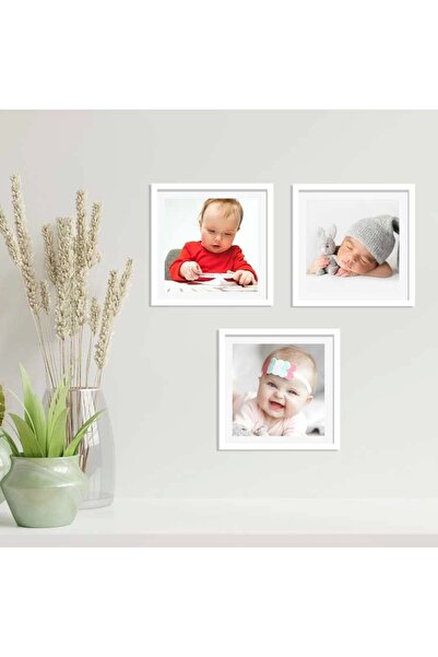 Andoweb White Square Frame - 3 Pieces