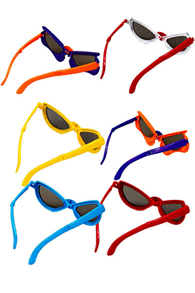 Toyaş 6 Pieces of Animal Themed Plastic Folding Glasses - School and Classroom Party Gift Entertainment