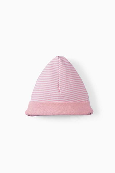 Uygun Bebe Pink Striped Newborn Hat