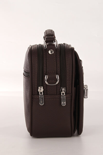 Grande 4598 Genuine Leather Men's Handbag Crossbody Bag Brown