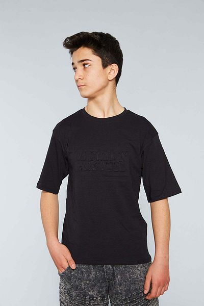 rg kidsstore Ανδρικό μπλουζάκι με στάμπα Seersucker με λαιμόκοψη