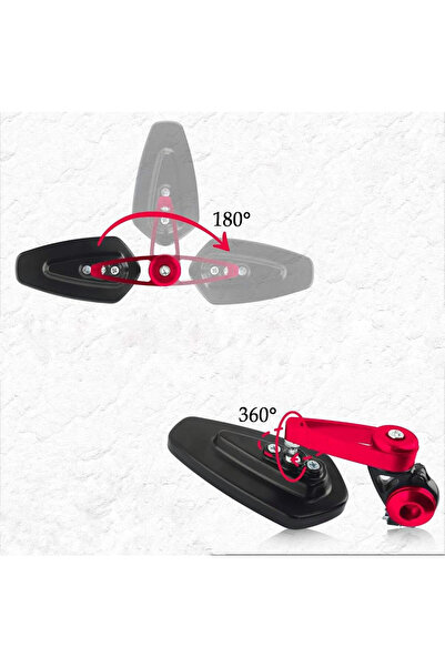 İthal Gidon Ayna Seti Renkli Tüm Motorlara Uyumlu [KIRMIZI RENK]