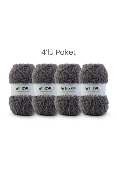 Filyarn Set of 4 Soft Fur Beard Knitting Yarn - Baby and Cat Handcrafted Supplies
