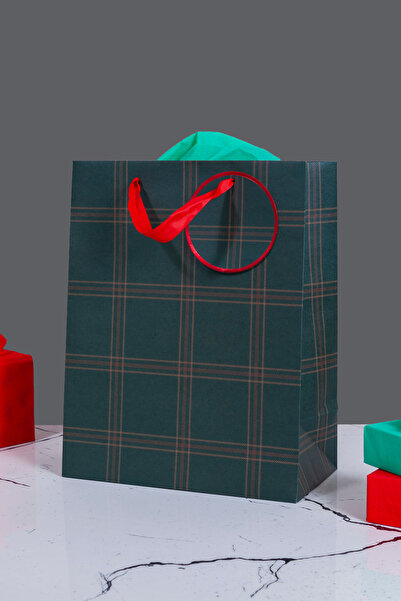 Sarkap Home Özel Tasarım Yeşil Hediyelik Karton Çanta