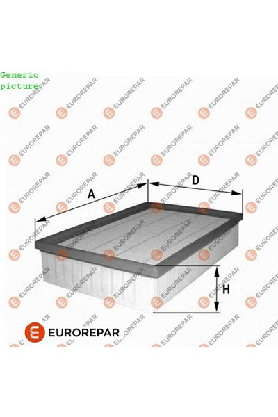 EUROMAG Air Filter Corsa E 15 19 1.2-1.3-1.4 B-D12Xel B13Dte-Dtr-Dtc B-D14Xel-Xej Gnzrz
