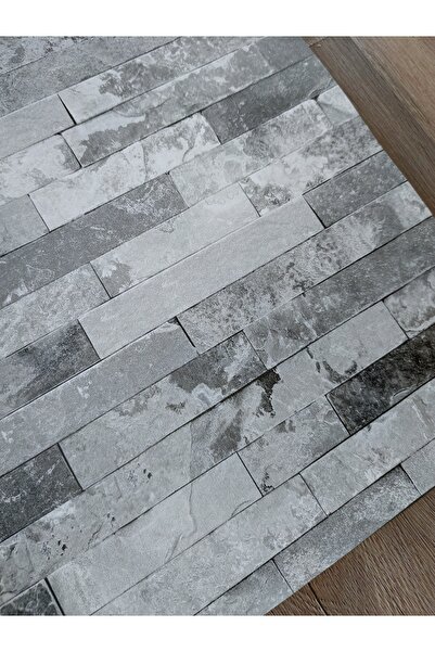 KMS HOME 3 Boyutlu Taş Desenli Hava Alabilen Silinebilir Duvar Kağıdı 5 M²