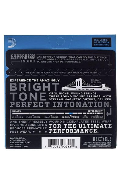 Daddario Exl120-7 Electric Guitar String (9-54)