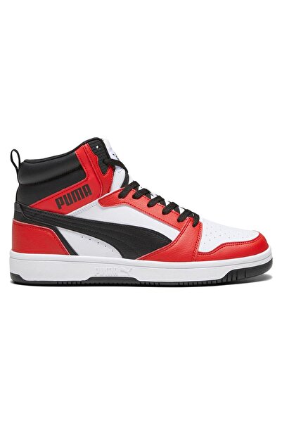Puma 39232604 Rebound V6 White- Black-For All Time Red