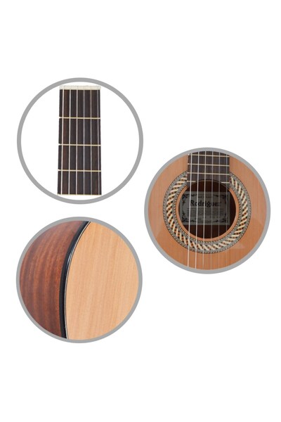 Rodriguez RC578MN Klasik Gitar 7/8 Gül