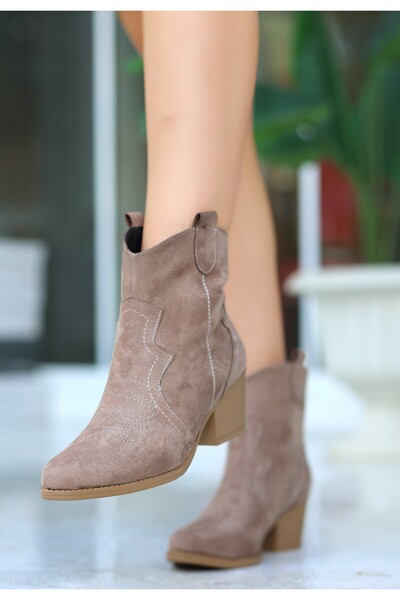 Erbilden Akver Mink Suede Heeled Boots