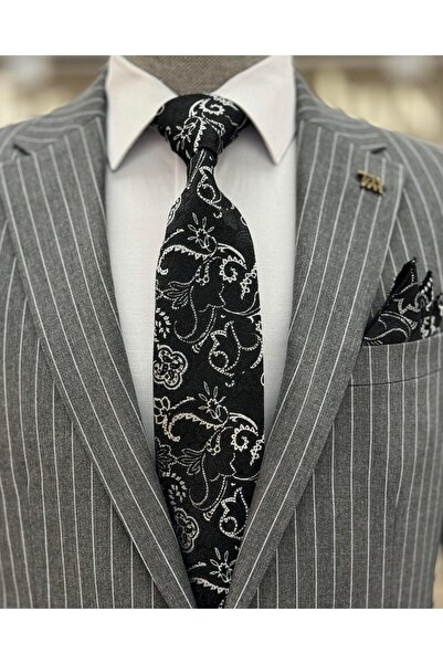 TerziAdemAltun 8 Drop Italian Style Gray Jacket and Trousers Set - T10677