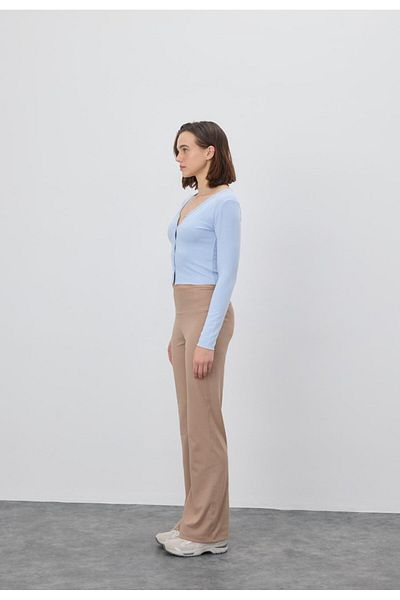 TUBİA Cardigan Crop pentru damă Baby Blue - Design cu nasturi