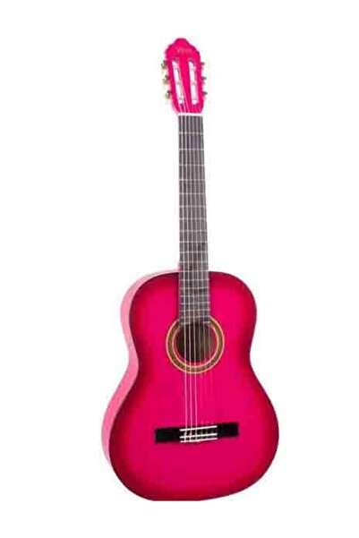 VALENCIA VC103TPKS Klasik Gitar Sap Çelikli 3/4 Pembe Sunburst