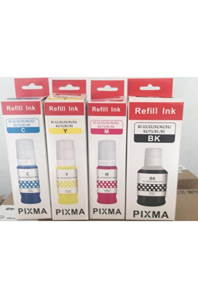 Canon G3430/ Gı-41 Serisi Siyah Ve Renkli Muadil Mürekkep Takımı Bcmy*aska Bi...