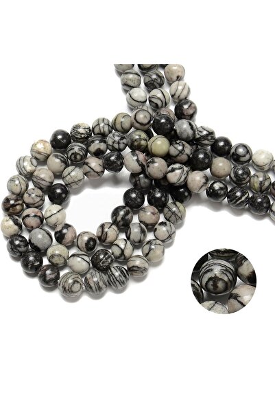 RLX BUJİTERİ 8 ملم بيكاسو العقيق الحجر الطبيعي 1 سلسلة (47 قطعة)