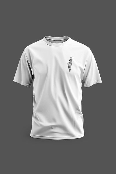 Zaytoon Unisex Digital Printed Short Sleeve Side Arabic Sayings - S to 2XL T300014